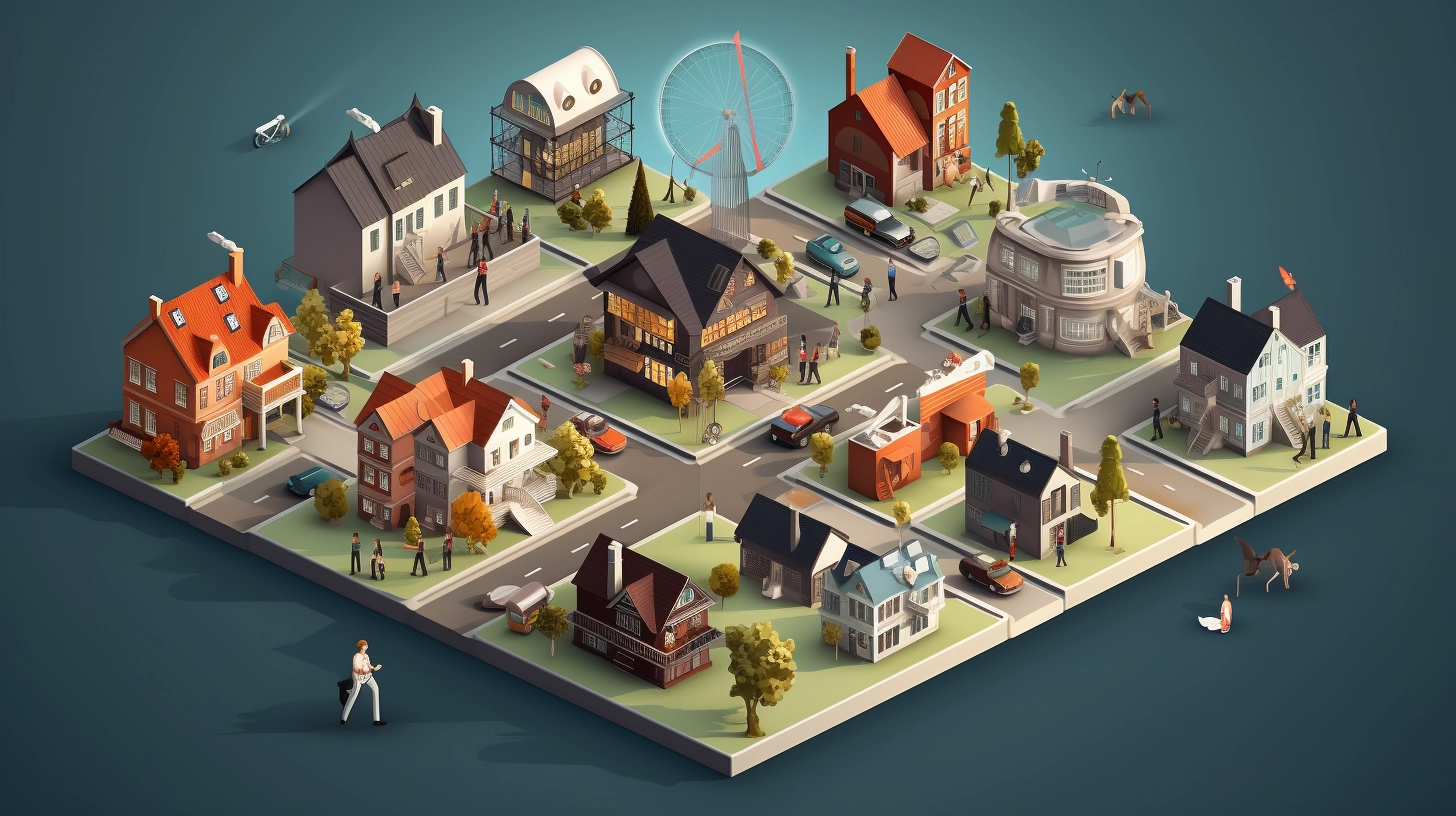 Isometric Images of Various Types of Real-Estate